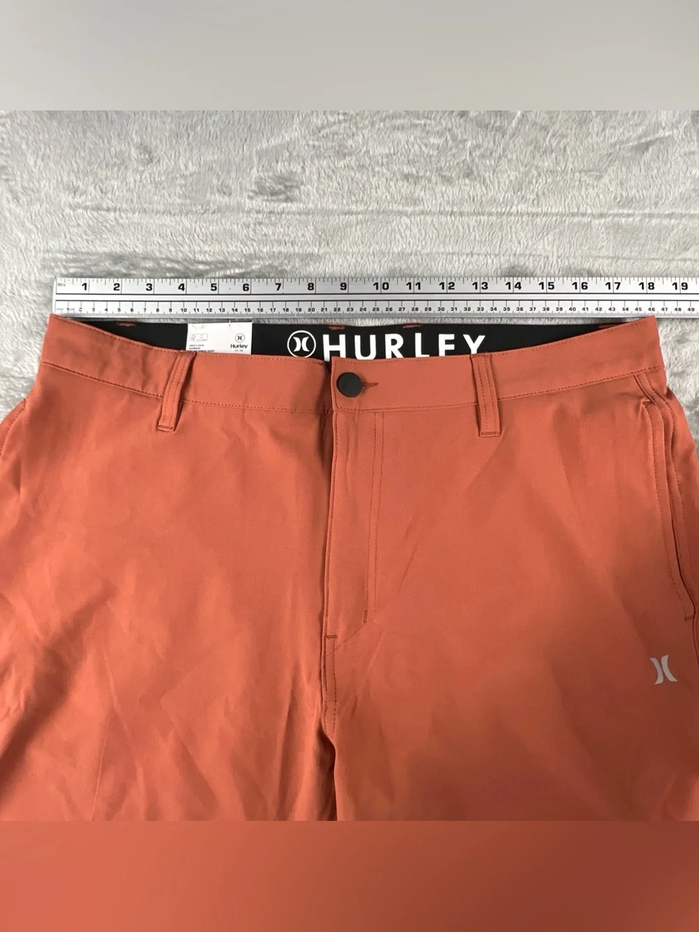 NWT Hurley Shorts All Day Hybrid Quick Dry Stretch Redwood Men's Size 36